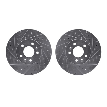 Rotors-Drilled And Slotted-SilverZinc Coated, 7002-56008